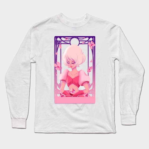 pink diamond steven universe art novue Long Sleeve T-Shirt by koneko